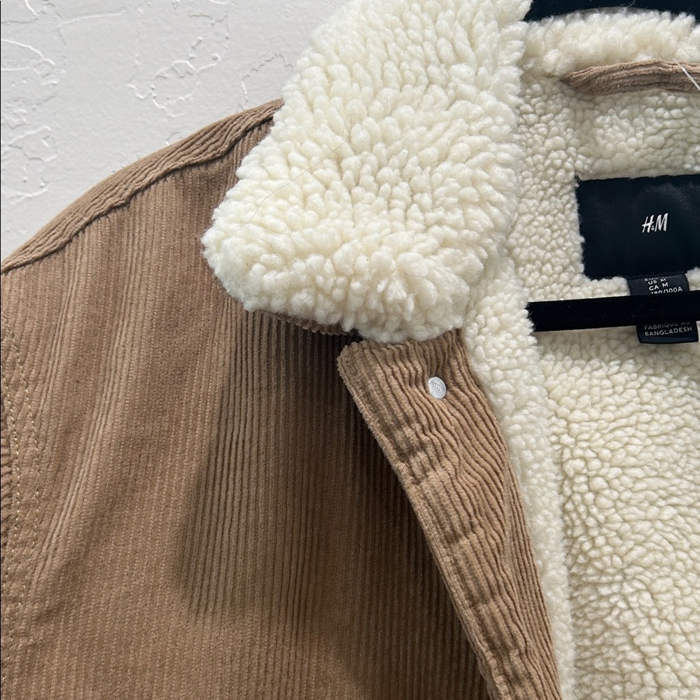 H&M Cream Sherpa Jacket - Picture 5 of 7